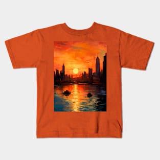 New York sunset I Kids T-Shirt